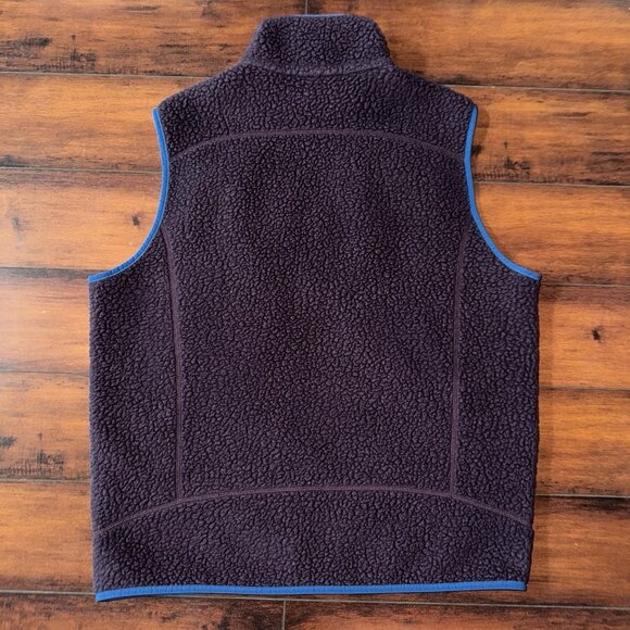 Patagonia Classic Retro-X Fleece Vest Deep Pile Sherpa Purple Men’s Size Large - Picture 5 of 5